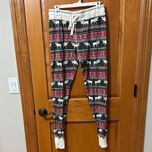 Lazy One Men’s Cream Loungewear with Moose Print Medium